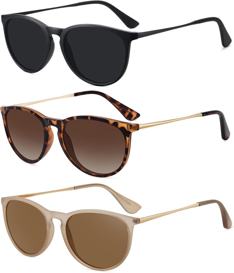 WOWSUN Retro sunglasses womens 2024 trendy round classic glasses - Image 1